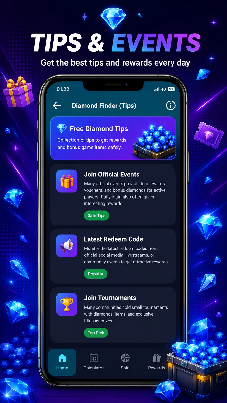 FFF Diamond Rewards & Tips screenshot